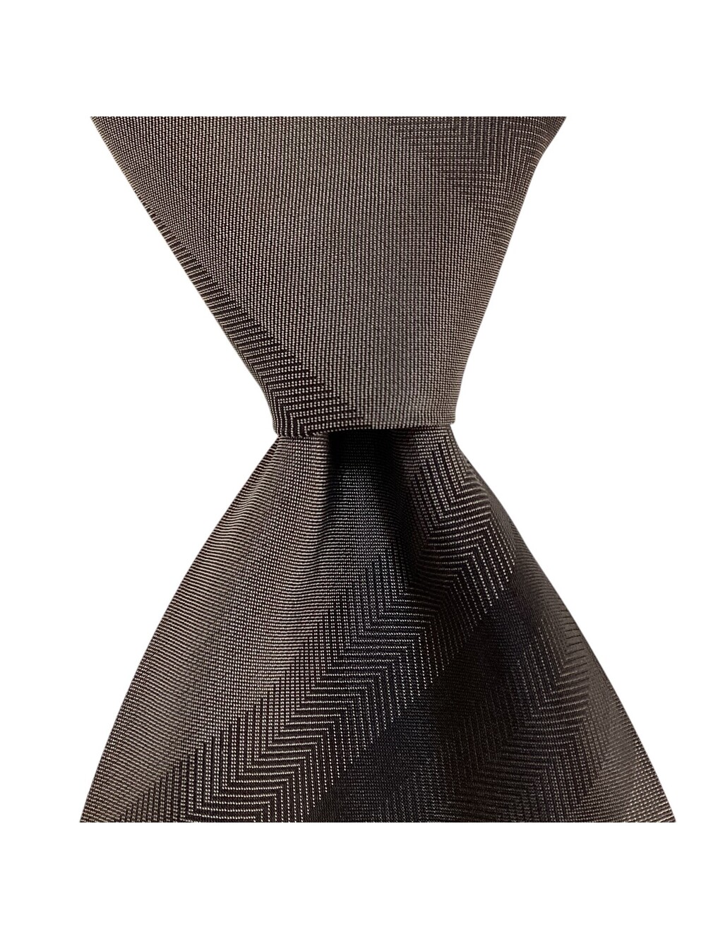 Burdi Chicago Men's Silk Necktie ITALY Designer Striped Floral Gray/Black EUC